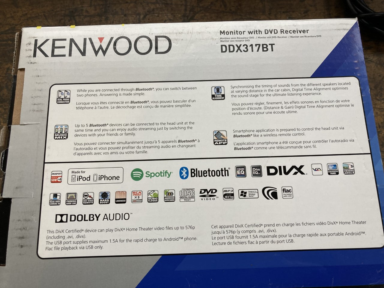 Radio Kenwood DDX317BT - ungebraucht im Originalkarton